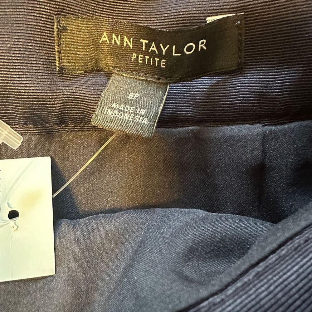 NWT Ann Taylor green/ navy plaid pencil skirt- size 8 - Picture 5 of 7